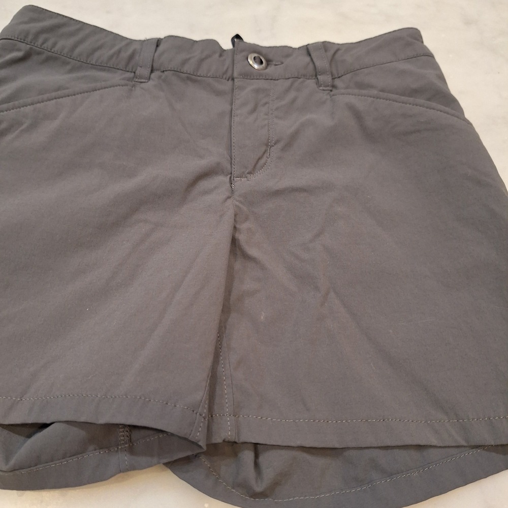 Patagonia Hiking Shorts Wom Sz 2 Gray Nylon Stretch Worn Wear‎ Outdoor 4" inseam - Picture 2 of 11